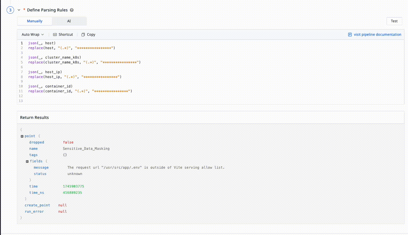 Sensitive Data Blocking TrueWatch Sensitive Data Blocking