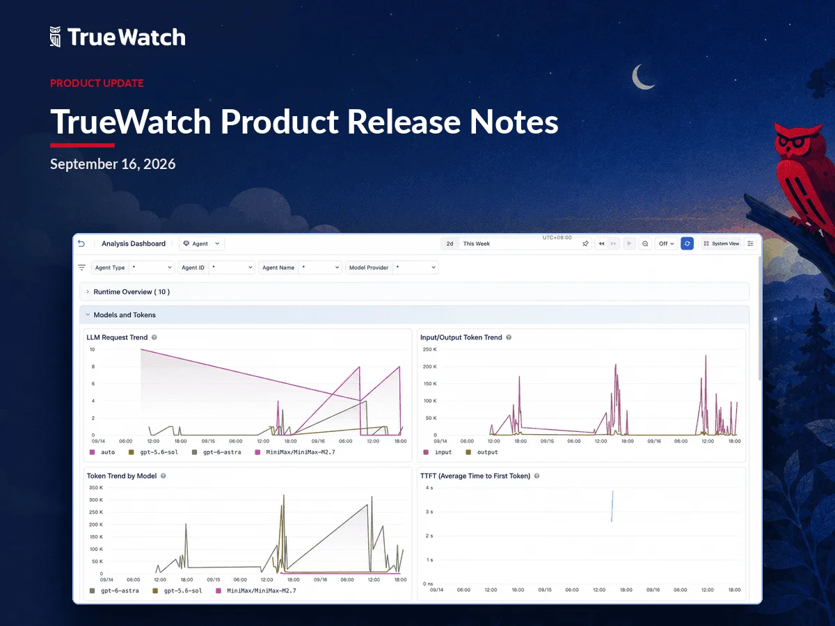 TrueWatch Product Release Notes: September 16, 2026